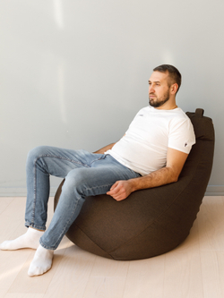 Кресло Мешок Груша Коричневая Рогожка (3XL, Классический)