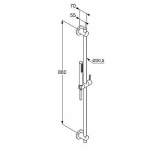 Душевой гарнитур Kludi Nova Fonte Puristic 2084005-15 хром