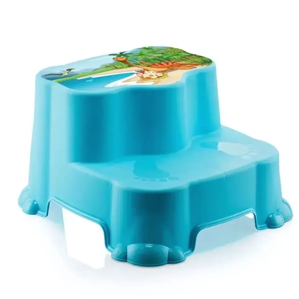 Табурет двухступенчатый детский голубой.