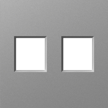 Накладка 2-я для розеток RJ45, TV, SAT,  сталь,  серия A07