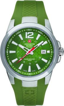 С ремешком Мужские часы с резиновым браслетом Swiss Alpine Military 7058.1838 sport men`s 43mm 10ATM