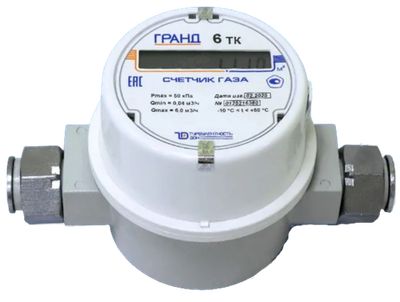 Счетчик газа Гранд 6 ТК 3/4" 193 мм Турбулентность-ДОН