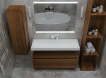 Тумба с раковиной Armadi Art Flat 120 темный дуб