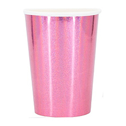 Стакан-гологр-розовый-250мл-6шт
