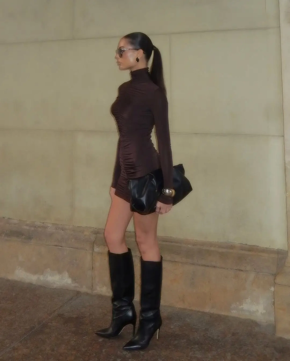 Платье Flana mini, Шоколадное