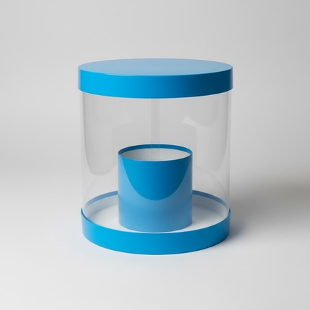 Коробка аквариум 32см Цвет :Ярко голубой.