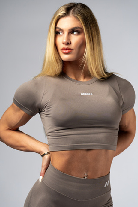 Топ-футболка Seamless Short-Sleeve Top POWER 891 LIGHT BROWN ASH