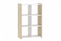 Стеллаж Симпл НМ 013.91 дуб сонома/белый