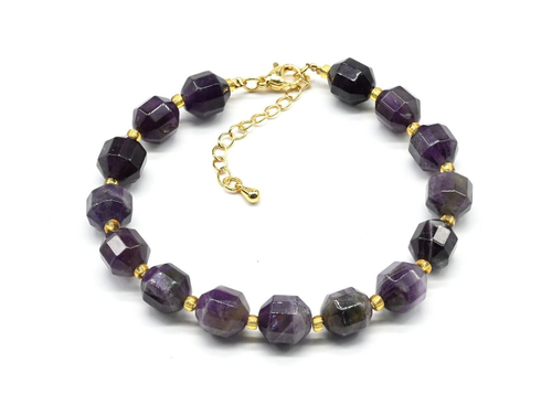 Браслет из аметиста граненые 8*10 мм., 20 см