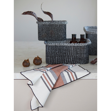 Набор из 4 корзин для хранения Sustainable collection, черный