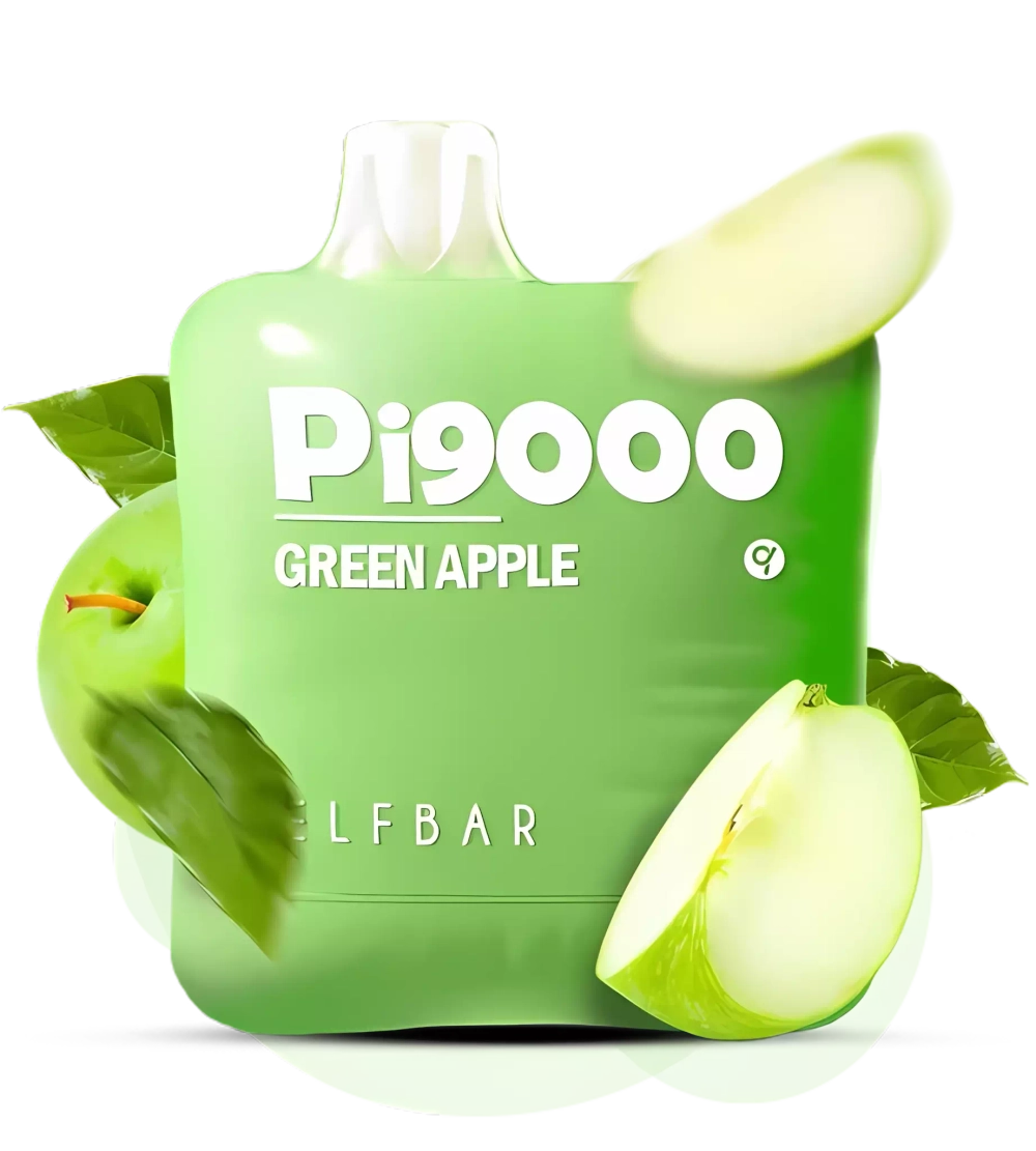 Elf Bar Pi9000 - Green Apple (nic 5%)