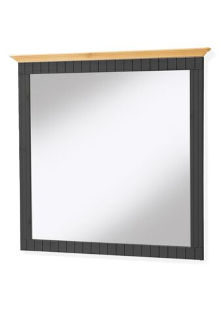 Зеркало интерьерное Неаполь с карнизом, серое