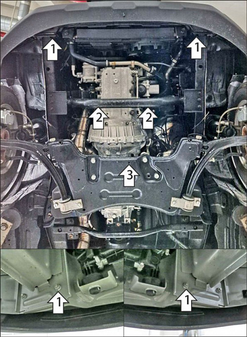 Защита стальная 2 мм Д;КПП для Dongfeng K39; V=2.3D; RWD; с 2023 Motodor.78611