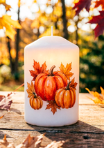 Трансфер переводной - декаль для свечей и гипса осень 001 А5