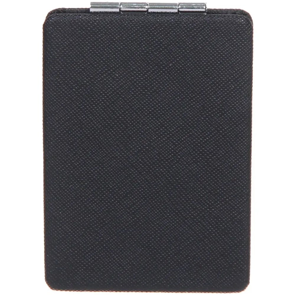 Зеркало косметическое двойное «ФРАТЕЛЛИ», прямоугольник, цвет черный, 9*6см (пакет с подвесом)