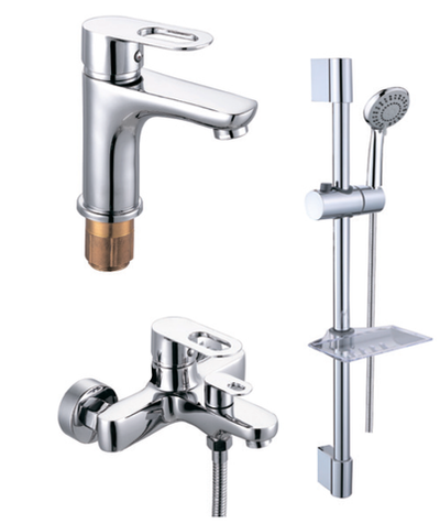 243573 Душевой набор (3в1 ван.кор.+рак.+ст.) для ванны  ViEiR (5/1шт)