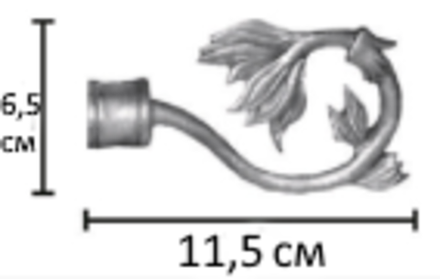 Наконечники "Крокус" металлические d20 мм, цвет черный