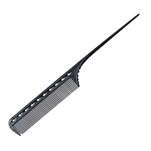 Черная расческа для волос 216мм с хвостиком Y.S. Park YS-101 Carbon