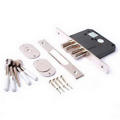 Замок Апекс врезной 99-K-CR хром  крест. ключ