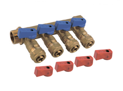 Коллектор с шар. краном 1" г/ш х 20ц-4 вых. ViEiR (15/1шт)