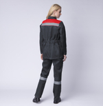 Костюм женский Веснис-2 СОП (тк.Смесовая,210) п/к, т.серый/красный