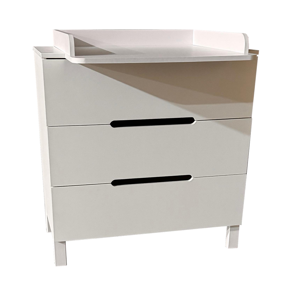 Комод Nezabudka белый (80см, 3 ящика, пеленальный столик)