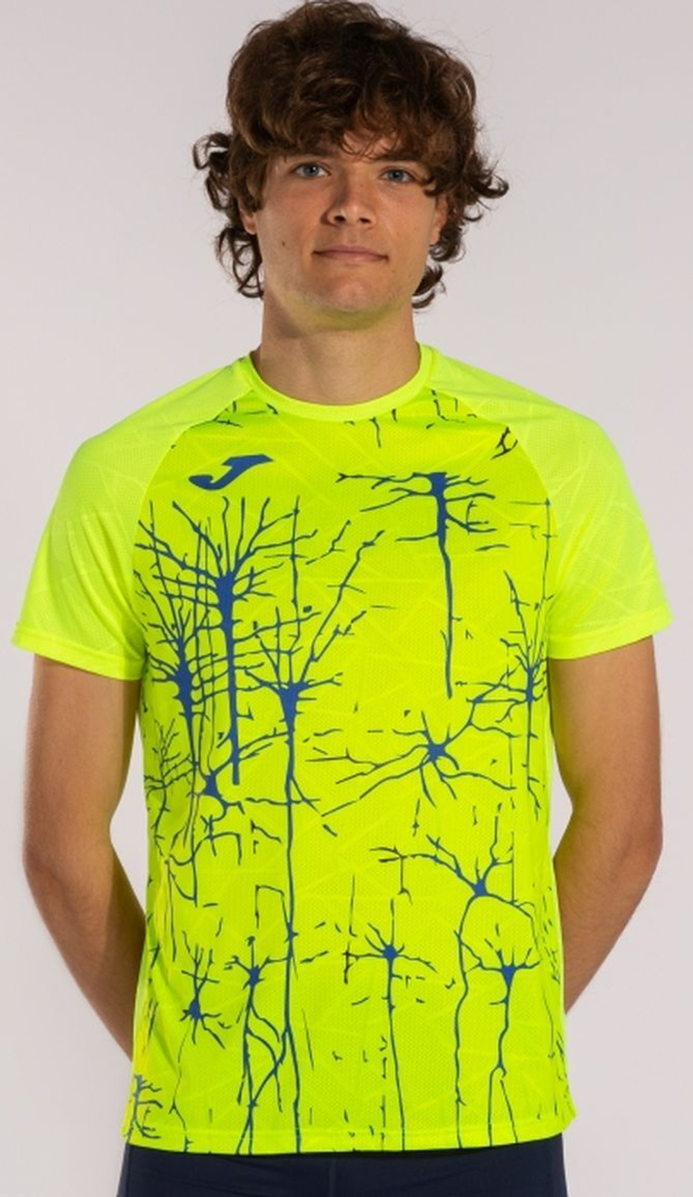 Мужская теннисная футболка Joma Elite IX Short Sleeve T-Shirt M - fluor yellow