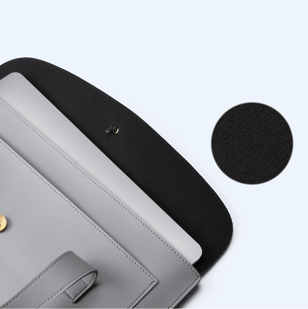 Ручная сумка из искусственной кожи черного цвета для ноутбука или планшета до 16 дюймов, серия AURA Series Handbag от Dux Ducis