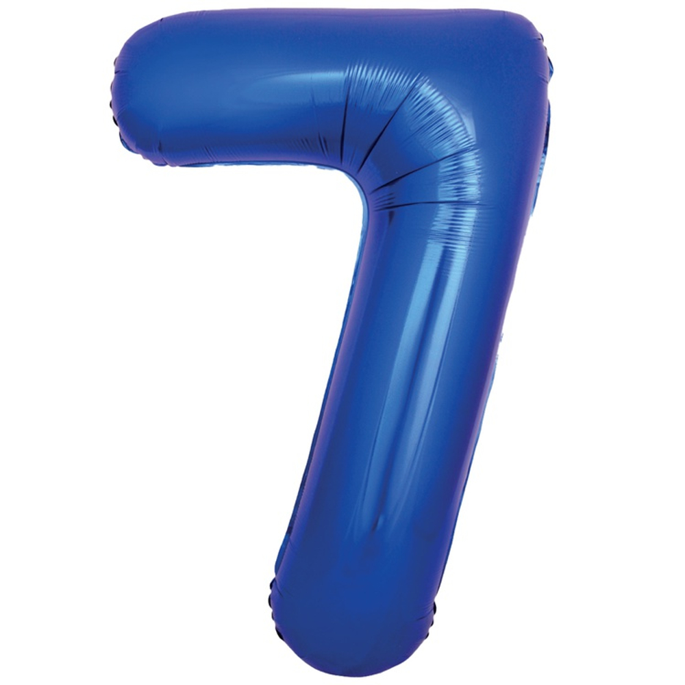 Шар фольгированный Цифра 7 101 см (Синий)