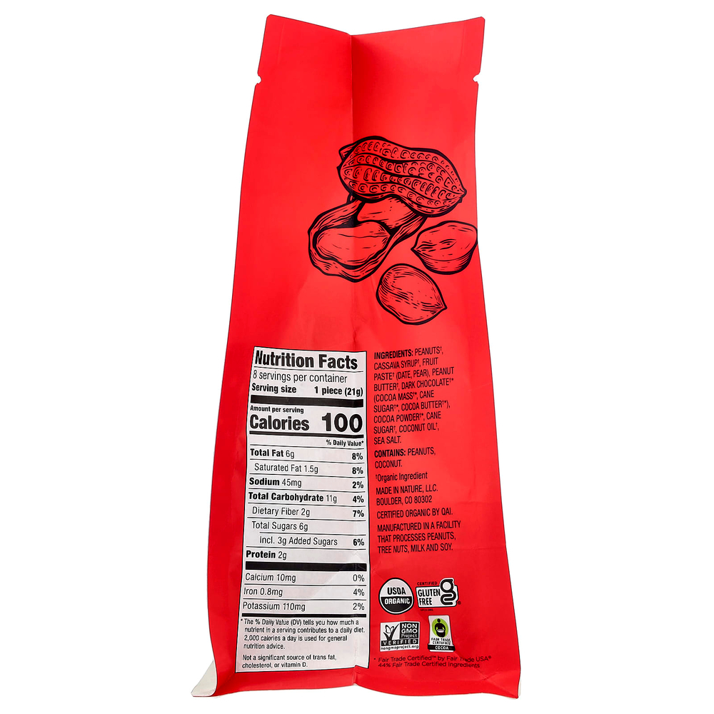 Made in Nature, мини-брауни с помадкой, с арахисовой пастой, 8 индивидуально упакованных брауни, 168 г (5,92 унции)