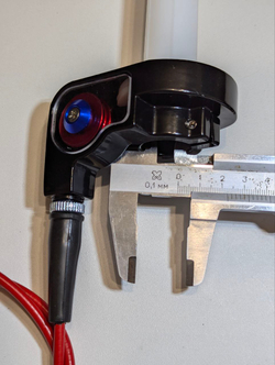 Ручка газа короткоходная с тросом для питбайка, эндуро, кроссового мотоцикла