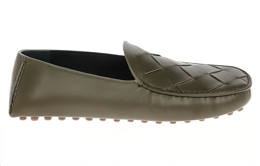 Bottega Veneta Leather Loafers Men"s Green