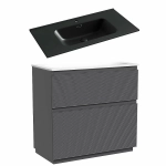 Тумба с раковиной Sancos FOLK Floor FL90FGS/CN7002MB 90 Grey soft