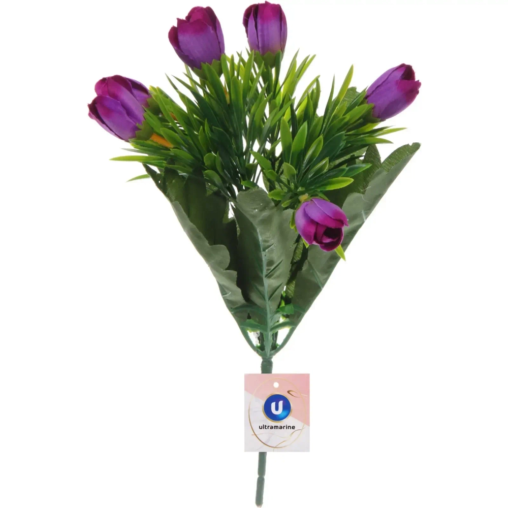 Искусственные цветы «Весеннее вдохновение» Тюльпаны 30см цвет фиолетовый