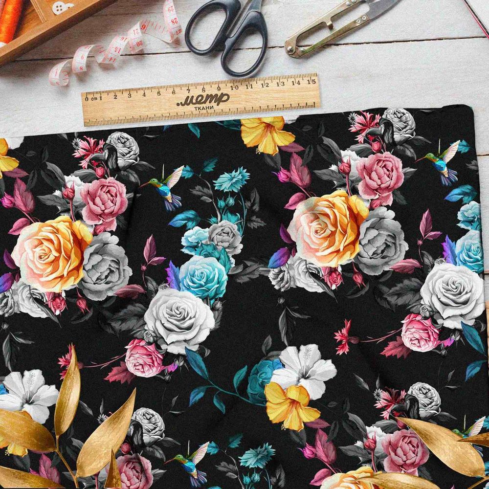 Ткань оксфорд 600 калибри на розах