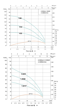 Погружной скважинный насос серии 2.5SGm, Shimge