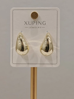 Серьги Xuping «Золотая капля» Gold 14K