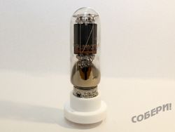 Панель ламповая фторопластовая с позолоченными контактами для радиолампы 845 и 211