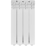Радиатор алюминиевый ROMMER Optima 500 - 4 секции (подключение боковое, цвет белый)