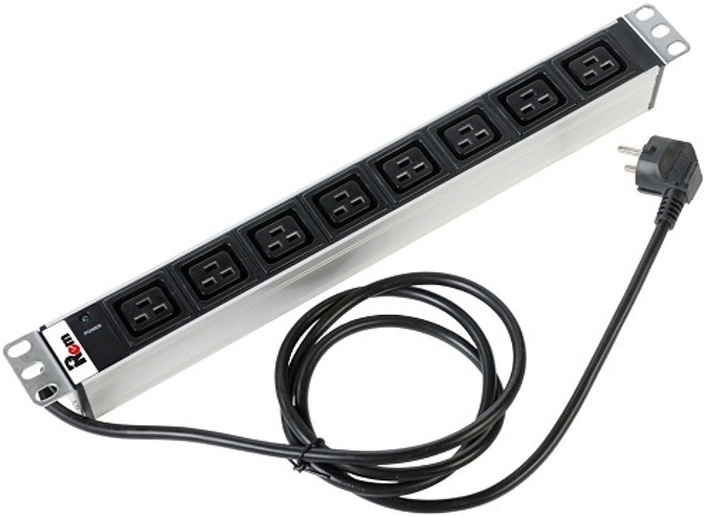 Блок розеток 19", 8 розеток ЦМО R-16-8C19-I-440-3