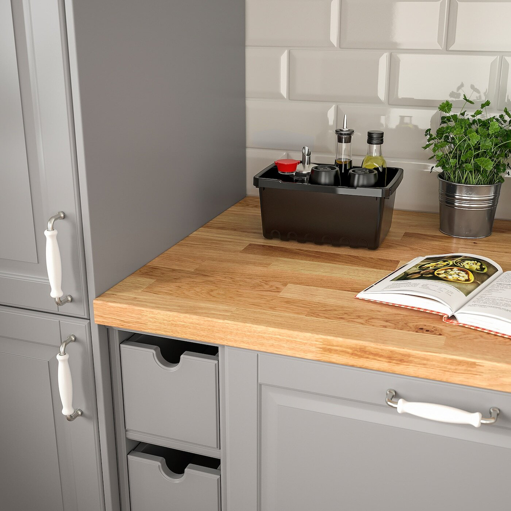 IKEA UPPSNOFSAD  (ИКЕА УППСНОФСАД)  -  Контейнер, черный, 25x17x12 см/3,5 л