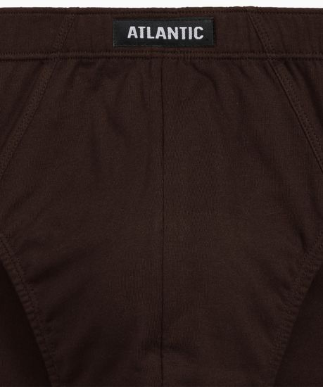 Мужские трусы (5шт) слипы классика Atlantic 5SMP-003, хлопок, серый + графитовый + черный + изумрудный + эспрессо