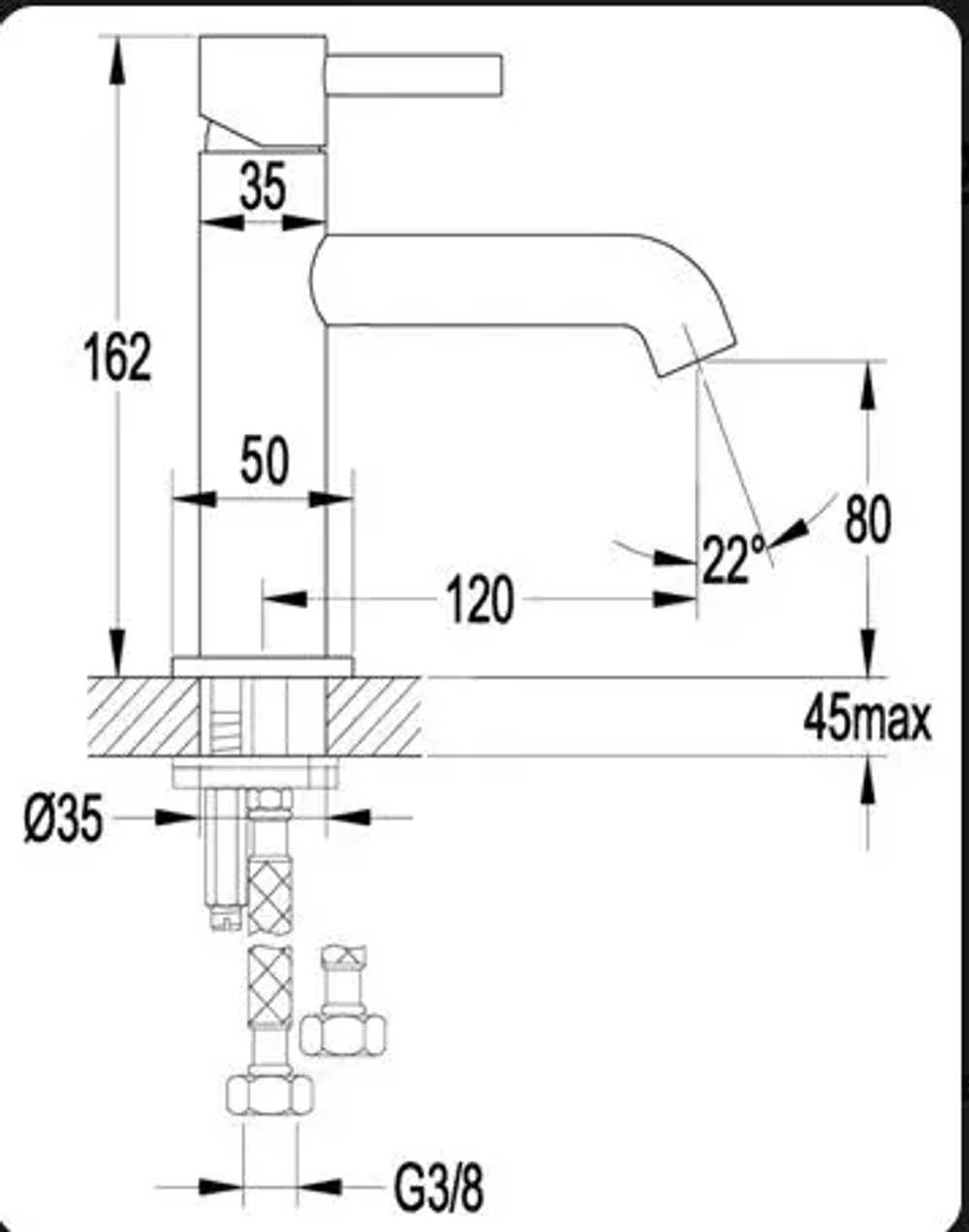 Смеситель для раковины RIMERO RM1003MG (Матовое золото)