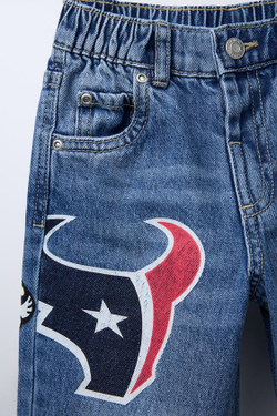 ZARA ДЖИНСЫ ©NFL, ВЫЦВЕТШИЙ СИНИЙ