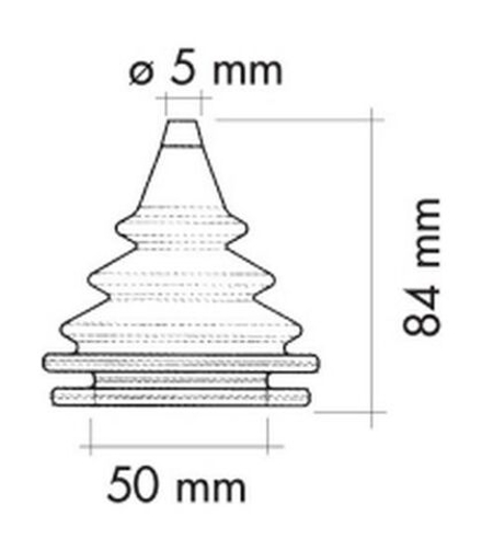 Уплотнитель для тросов управления белый, д. 50 мм