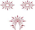 Набор наклеек из красных страз Petits Joujoux Gloria (Цвет: красный)