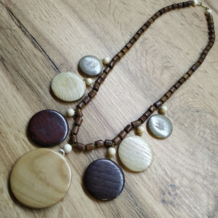 Колье Рафаэлло, дерево, цвет ассорти, 70 см