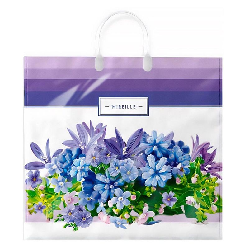 Пакет пластиковая ручка Россия 38*35 см 90 мкм ПВД Мирель 1 шт 100 шт/кор