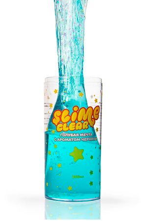 Слайм "Clear-slime. Голубая мечта", голубой, с наполн. звездочки, аромат ассорти, 250г