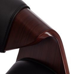Кресло BEND  орех, кож/зам черный